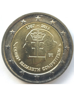 Awers monety Belgia 2 euro 2012 75lecie Konkursu Muzycznego Królowej Belgów Elżbiety
