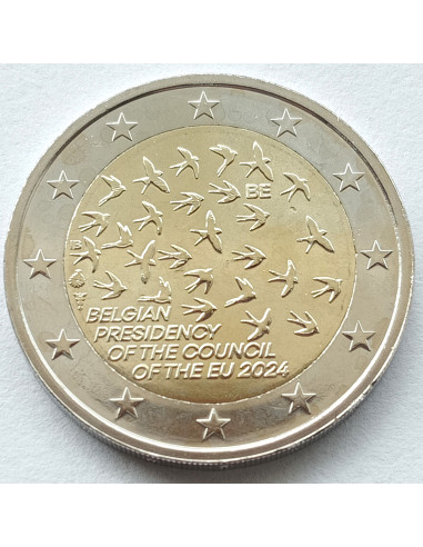 Awers monety Belgia 2 euro 2024 Belgijska prezydencja w Radzie UE