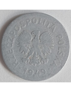 Awers monety 1 Złoty 1949