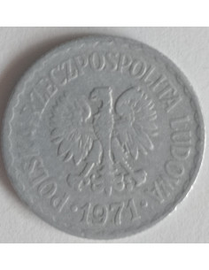 Awers monety 1 Złoty 1971
