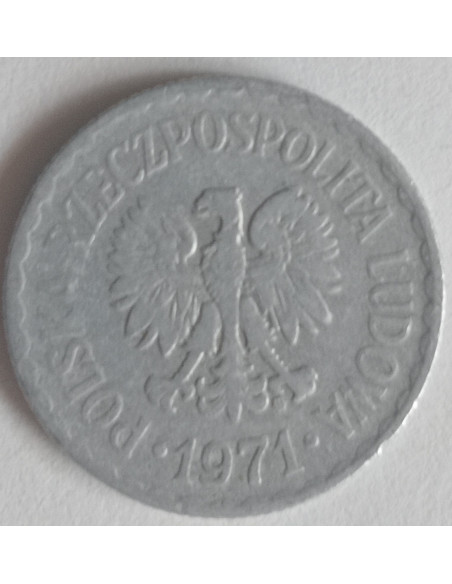 Awers monety 1 Złoty 1971