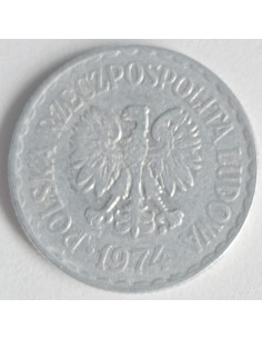 Awers monety 1 Złoty 1974