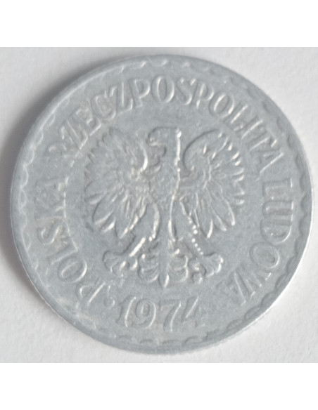 Awers monety 1 Złoty 1974