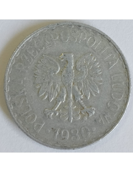 Rewers monety 1 Złoty 1980