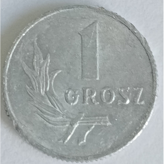 Rewers monety 1 Grosz 1949