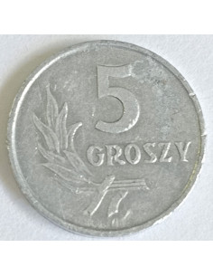 Awers monety 5 Grosz 1962