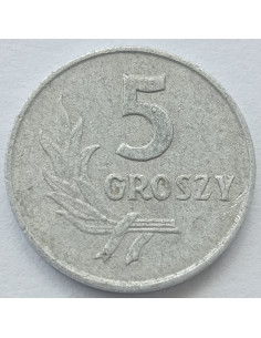 Awers monety 5 Grosz 1968 2