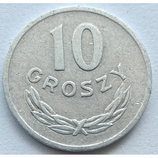 Rewers monety 10 Groszy 1970