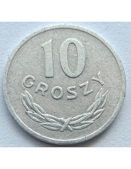 Rewers monety 10 Groszy 1970