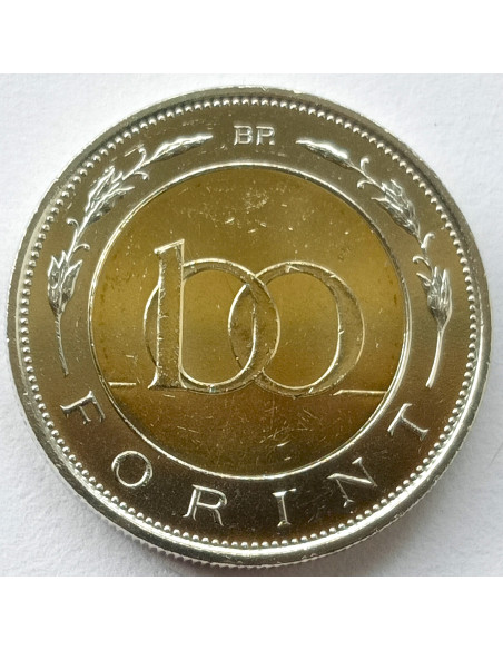 Rewers monety Węgry 100 Forint 2024 100 rocznica Węgierski Bank Narodowy