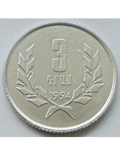 Awers monety Armenia 3 Dram 1994