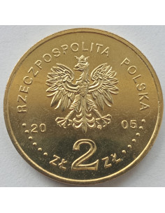 Awers monety 2 zł 2005 60. rocznica zakończenia II wojny światowej 2