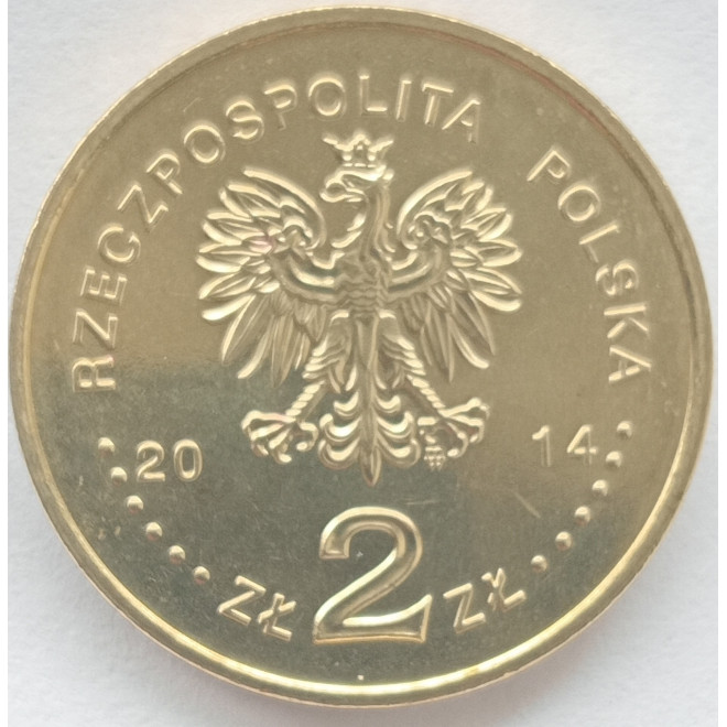 Rewers monety 2 zł 2014 Polska Reprezentacja Olimpijska Soczi 2014