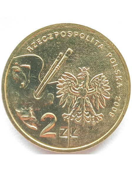 Rewers monety 2 zł 2009 Polscy Malarze XIX/XX wieku – Władysław Strzemiński 18931952