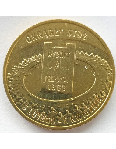Awers monety 2 zł 2009 Polska droga do wolności: Wybory 4 czerwca 1989 r.