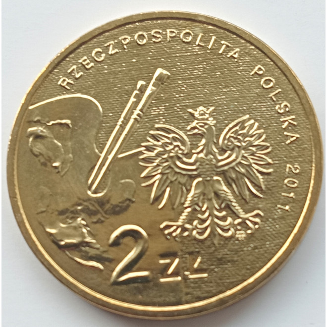 Rewers monety 2 zł 2011 Polscy malarze XIX/XX wieku – Zofia Stryjeńska