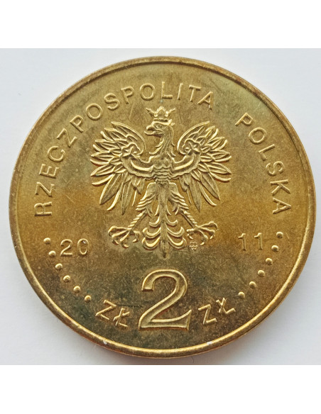 Rewers monety 2 zł 2011 Beatyfikacja Jana Pawła II – 1 V 2011