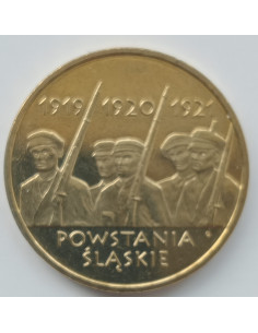 Awers monety 2 zł 2011 Powstania Śląskie