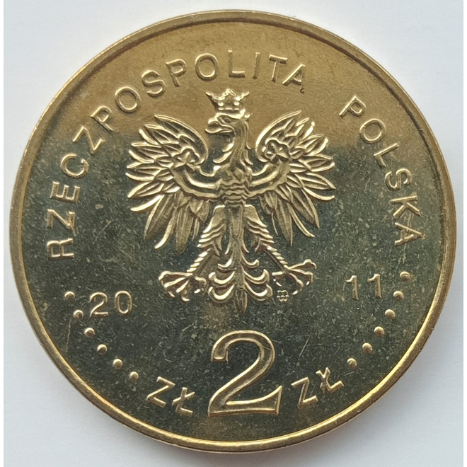 Rewers monety 2 zł 2011 Powstania Śląskie