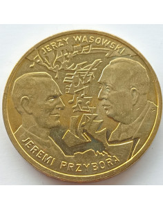 Awers monety 2 zł 2011 Historia Polskiej Muzyki Rozrywkowej – Jeremi Przybora Jerzy Wasowski