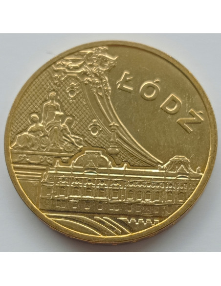 Awers monety 2 zł 2011 Miasta w Polsce – Łódź