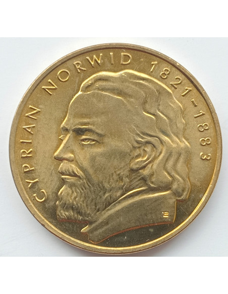Awers monety 2 zł 2013 Cyprian Norwid