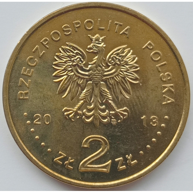 Rewers monety 2 zł 2013 Cyprian Norwid