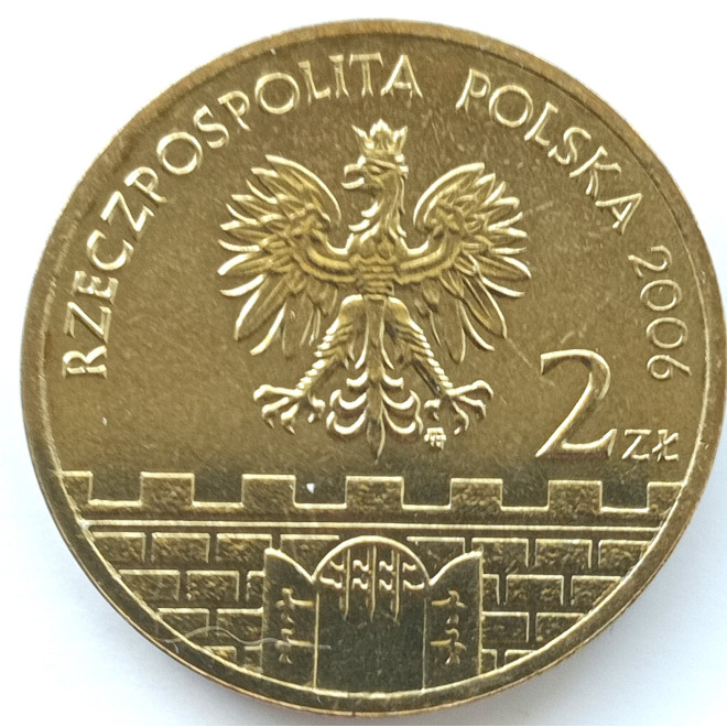 Rewers monety 2 zł 2006  Jarosław – woj. podkarpackie