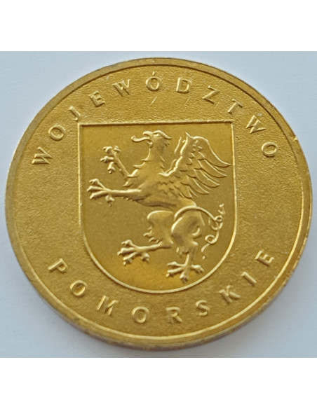 Awers monety 2 zł 2004 Herby Województw: pomorskie