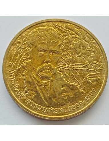 Awers monety 2 zł 2004 Polscy malarze XIX/XX w.: Stanisław Wyspiański 18691907