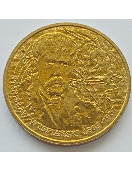 Awers monety 2 zł 2004 Polscy malarze XIX/XX w.: Stanisław Wyspiański 18691907