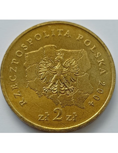 Awers monety 2 zł 2004 Herby Województw: podlaskie 2