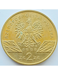 Awers monety 2 zł 1998 Zwierzęta świata: Ropucha paskówka 2