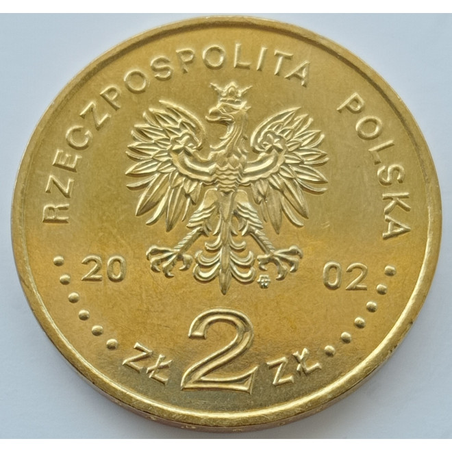 Rewers monety 2 zł 2002 Poczet królów i książąt polskich: August II Mocny 16971706 17091733