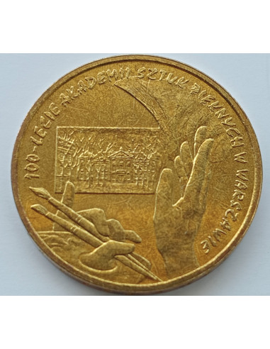 Awers monety 2 zł 2004 100. rocznica utworzenia Akademii Sztuk Pięknych