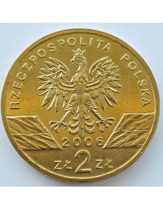 Awers monety 2 zł 2006 Zwierzęta świata: Świstak łac. Marmota marmota 2