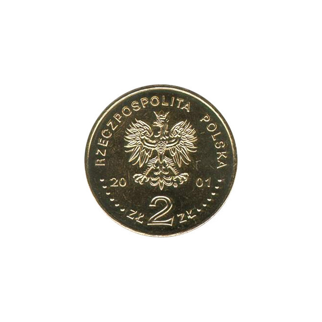 Rewers monety 2 zł 2001 100. rocznica urodzin Księdza Kardynała Stefana Wyszyńskiego