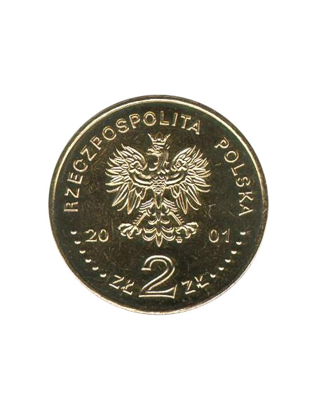 Rewers monety 2 zł 2001 100. rocznica urodzin Księdza Kardynała Stefana Wyszyńskiego