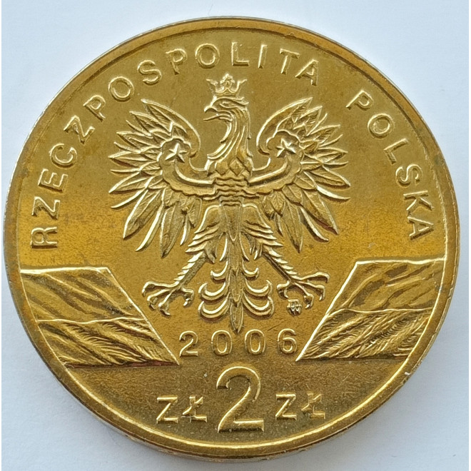 Rewers monety 2 zł 2006 Zwierzęta świata: Świstak woreczek 50 szt.