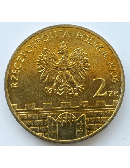 Rewers monety 2 zł 2006 Sandomierz – woj. świętokrzyskie