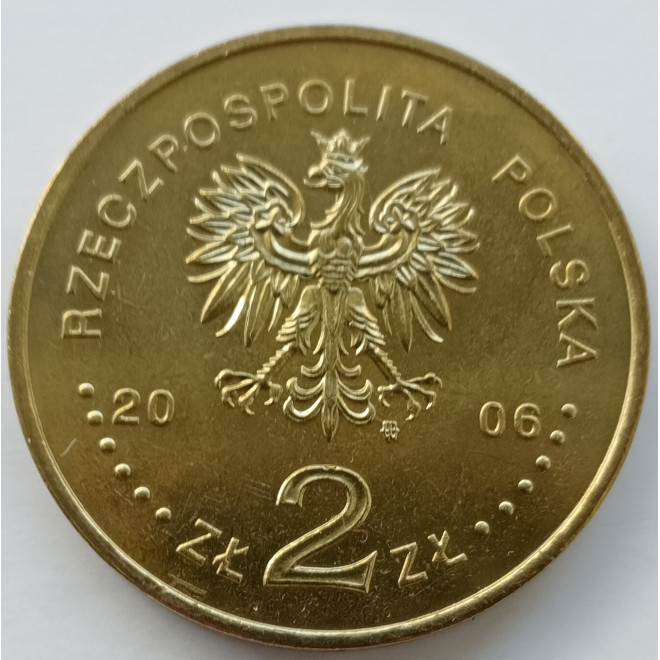 Rewers monety 2 zł 2006 500lecie wydania Statutu Łaskiego