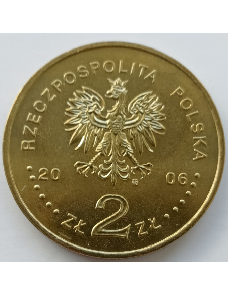 Rewers monety 2 zł 2006 500lecie wydania Statutu Łaskiego