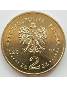Awers monety 2 zł 2004 Wstąpienie Polski do Unii Europejskiej 2