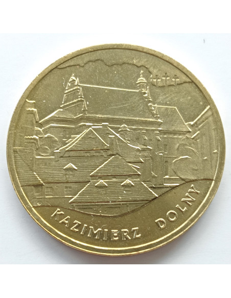 Awers monety 2 zł 2008 Zabytki kultury materialnej w Polsce: Kazimierz Dolny
