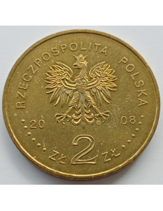 Awers monety 2 zł 2008 450 lat Poczty Polskiej 2