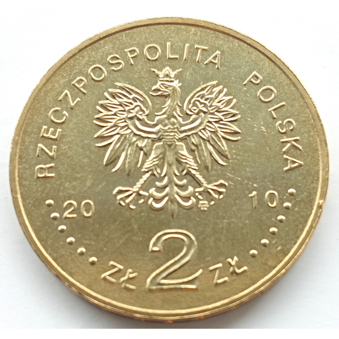 Rewers monety 2 zł 2010 Miasta w Polsce – Gorlice