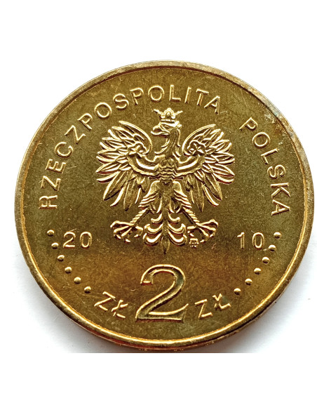 Rewers monety 2 zł 2010 Miasta w Polsce – Miechów