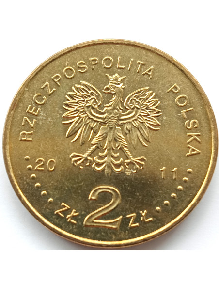 Rewers monety 2 zł 2011 Smoleńsk pamięci ofiar 10.04.2010 r.