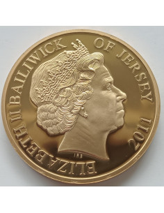 Awers monety Jersey 50 Pensów 2011 Elżbieta II 2