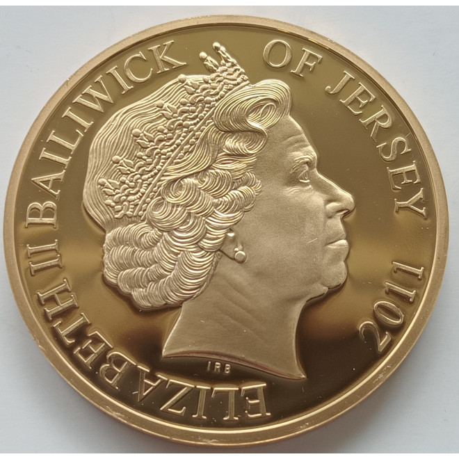 Rewers monety Jersey 50 Pensów 2011 Elżbieta II